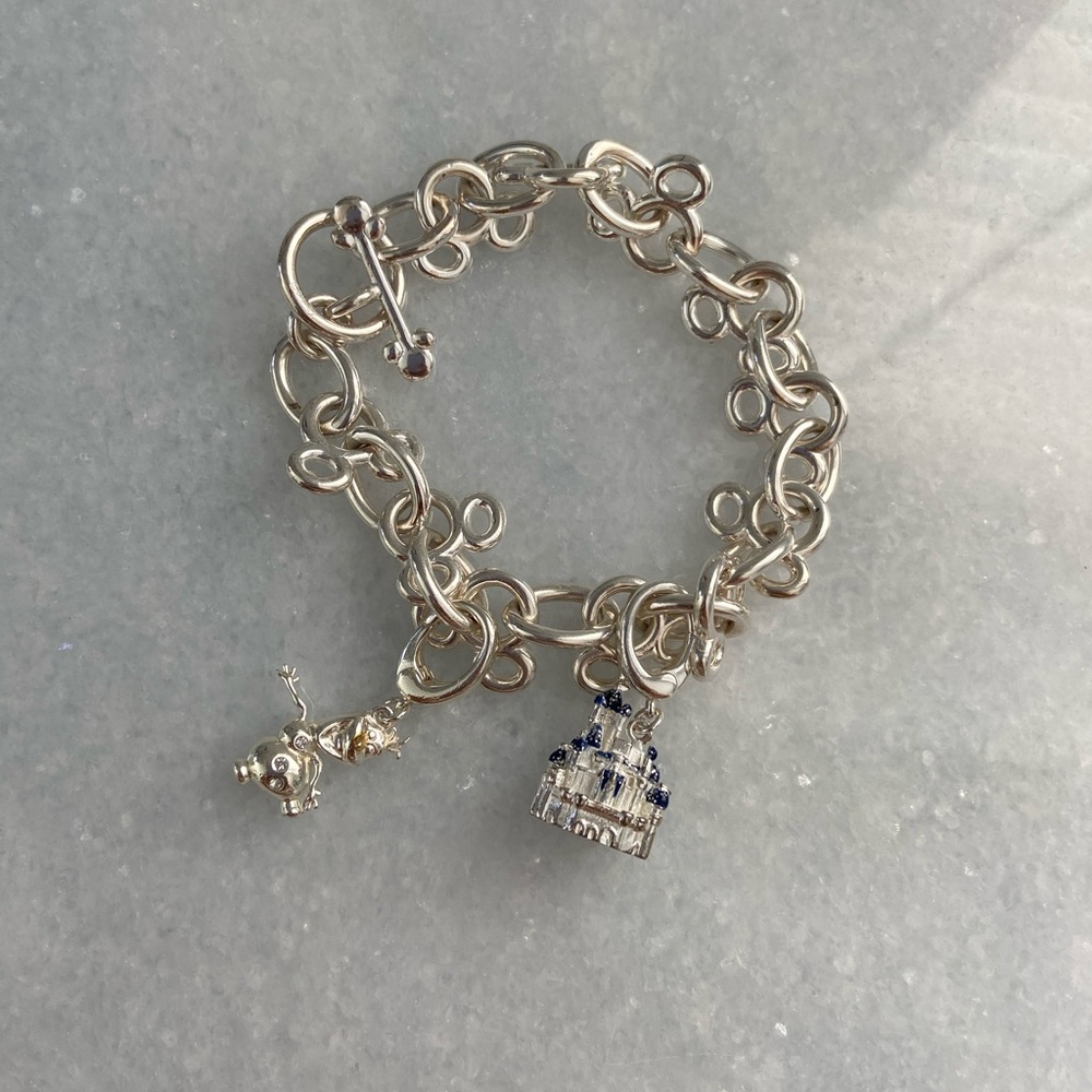 Mickey heads Disney bracelet with charms